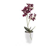 Mini orchidea Phalaenopsis artificiale EMILY, in vaso, viola, 35 cm - Orchidea farfalla / Orchidea tessile - artplants