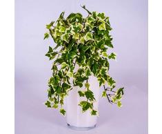 Edera artificiale, 230 foglie, su stelo, verde-bianco, 30 cm -Edera decorativa / Pianta rampicante - artplants