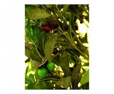 Albero con lanature 200 cm, tubercolina ceppo + frutta, pianta artificiale