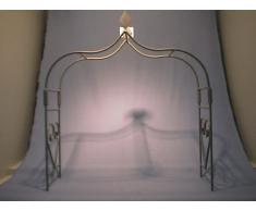Arco per rose grigio grande B = 80 cm, H = 95 cm, T = 12 cm
