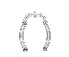 Arco per piante rampicanti stile romantico CP397 ~ bronzo
