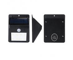 8 LED Lampade da parete Solare Pannello Impermeabile Motion Sensore Giardino Parete Luce Light LD454