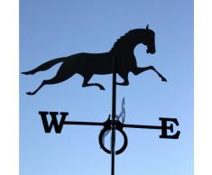 SvenskaV - Segnavento con motivo a cavallo, in acciaio, 43 x 60 cm, colore nero