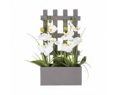 Orchidee artificiali in vaso, in legno, altezza 41 cm