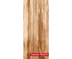 Teak Wood mantiburi 90 x 210 cm - autoadesive in formato Premium - facile da applicare senza pellicola BOLLE - di alta qualità pellicola in vinile con punto opaca colla per tutte le porte e mobili con superficie liscia - carta
