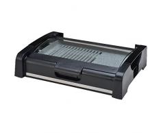 Syntrox Germany TG-1650W elettrico Barbecue da tavolo con Ceramica Piastra griglia Griglia elettrica griglia BBQ Barbecue con coperchio vetro
