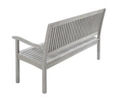 Ultranatura Panca da Giardino a 3 Posti, Serie Canberra, Legno di Eucalipto Pregiato e di alta Qualità Certificato FSC, 152 cm X 66 cm X 86 cm, Grigio