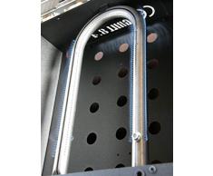 Barbecue a Gas BBQueen Grill 4.4 Piastra Inox (Barbecue Portatile, Barbecue a Piastra, Barbecue per Campeggio, BBQ Gas, Barbecue per Terrazzo/Balcone, Barbecue da Esterno) (Piastra Liscia, Full Optional)