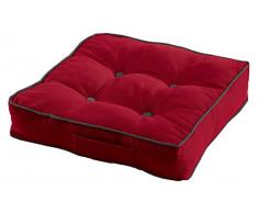 Il giardino delle cicale 3002532 Cuscino da pavimento Unito Ideale poliestere rosso 40 x 40 cm
