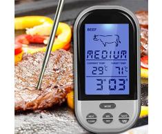 XCSOURCE Termometro digitale a distanza Per alimento della cucina di programmabile senza fili di cottura Forno a base di carne barbecue BI 150