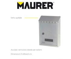 Cassetta postale in acciaio verniciato grigio con tetto STAMP
