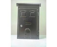 Cassetta postale posta ferro battuto nera cm 30X38X10 buca per lettere riviste
