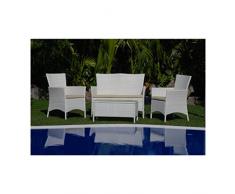 My Garden M0403-08 Ascott Salottino Set Sofa Giardino, 107x62x85 cm, Bianco