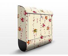 Cassetta postale design Owl Howl 39x46x13cm, Größe:46cm x 39cm