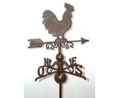 Galletto segnavento, Weather vane, Girandola, Fūrin con Gallo, Ferro, Marrone antico