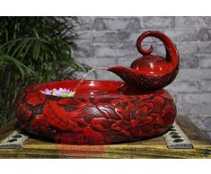 DSAAA Home Feng Shui round Zhao Cai rockwork umidificatore pesce serbatoio acqua ornamenti artigianali dotate di letto king size piccola fontana