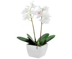 Country Baskets - Orchidea artificiale mini, in vaso, color panna