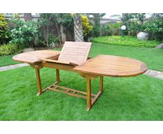 Tavolo da giardino in teak, per 10 persone - Tavolo ovale
