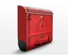 Cassetta postale Letterbox In Italy | 39x46x13cm Cassetta per lettere Cassetta postale di design con Supporto Giornale Cassetta postale con giornale rotolo Post Box, Dimensione: 46cm x 39cm