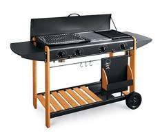 BARBECUE A GAS PIETRA LAVICA + PIASTRA IN GHISA + PIETRA OLLARE MILLENNIUM BST