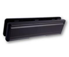12 "Buca per lettere in uPVC, con piastra, colore: nero lettera Box (40 – 80)