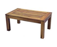 Salon serra Tavolino Tavolo da giardino Acacia Legno Teak legno duro 100 cm