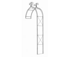 Arco per piante rampicanti stile romantico CP388 da parete ~ bronzo