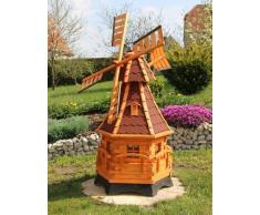 Grande mulino a vento con banderuola segnavento e solare Tipo 12.1 - 1,20 m, rosso