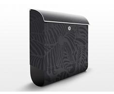 Cassetta postale design no.DS3 Zebra Crossing Black 39x46x13cm, Größe:46cm x 39cm