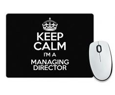 Nero con scritta "Keep Calm I'm a direttore colore 3368-Cassetta per posta Tappetino per Mouse