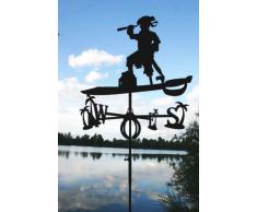 SvenskaV - Banderuola segnavento, in acciaio, motivo: pirata, dimensioni: circa 91 x 72 cm