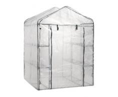 Serra da giardino in lamine include 8 scaffali 140 x 140 x 200 cm (AxLxP)