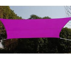 Tenda da sole rettangolare 3x4 m in tessuto impermeabile - Colore: VIOLETTO
