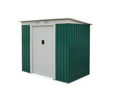 Box Casetta medium 194x121xH181CM in lamiera zincata attrezzi giardino BASIC XS