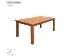 Tavolo rettangolare Teak da giardino effetto legno cm 150x90xH 75