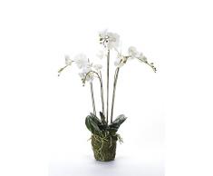 Orchidee, con zolla, artificiale pianta / fiore, bianco, 90 centimetri