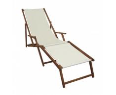 Lettino prendisole bianco – Sedia a sdraio Poggiapiedi Sdraio da Giardino in legno Sedia a sdraio sedia da spiaggia Mobili da giardino 10 – 303 F