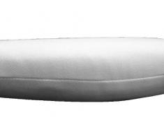 Arketicom Pacco da 4 Cuscini Artigianali Per Sedie Rotondi Con Lacci Antiscivolo Misto Cotone Poliestere Colore Bianco diam. 45X3 (cuscino quadrato sedia casa cucina giardino)
