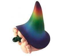 Baby gnomo "Bo" in miniatura - Baby gnomo color arcobaleno per giardino con fate e gnomi