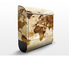 Cassetta postale design no.CG75 Map of the World 39x46x13cm, Größe:46cm x 39cm