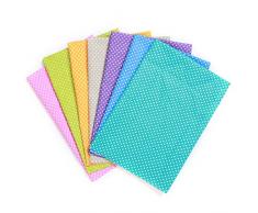 KING DO WAY 7 Pz 50cmX50cm DIY Tessuti Stampato Cotone per Cucire Stoffa a Metro Stoffe per Patchwork Piccolo Punto-7 Colori