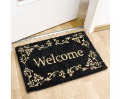 Relaxdays Zerbino da Ingresso con Scritta "Welcome"40 x 60 cm in Fibra di Cocco Colore: Nero