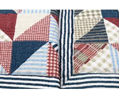 Copriletto Ronja 180 x 220 cm a quadri tre Eicke strisce plaid Quilt Coperta