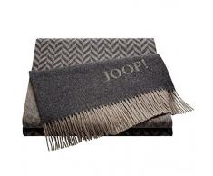 Joop. Plaid, 80% lana, 20% cashmere, Antracite, 130 x 180 cm