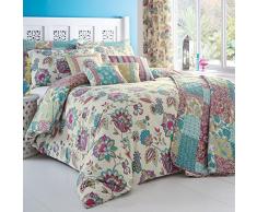 Dreams n Drapes, Biancheria per letto King size, incl. copripiumino e federe, Multicolore (Teal)