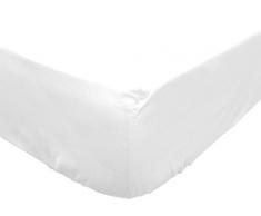 Soleil dOcre - 612800, Lenzuolo con angoli elasticizzati, in cotone, Bianco (weiß), 140 x 200 cm