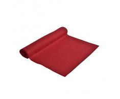 Vaitkute 111012 - Runner da tavola Alanta con orlo a giorno 100% lino lavabile a 40º 185 g/m2 40 x 140 cm colore: bordeaux