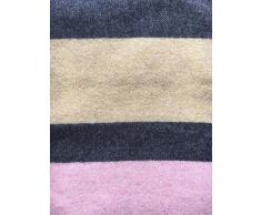 Coperta di lana Coperta plaid 140 x 180 cm Cashmere/Lana Vergine, Lana vergine, Rosa/Gelb/Grau, 140 x 180 cm