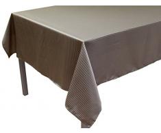 Tovaglia antimacchia rettangolare 140 x 300 cm RAY tortora, jacquard