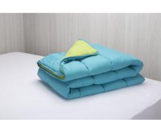 Pikolin Home - Piumino / trapunta in fibra, effeto piumino, autunno-inverno, 300 gr/m², 240 x 220 cm, letto da 150/160, colore turchese